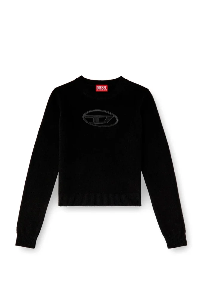 m-areesa-slim Cashmere-blend jumper with cut-out logo m-areesa-slim Cashmere-blend jumper with cut-out logo