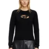 m-areesa-slim Cashmere-blend jumper with cut-out logo m-areesa-slim Cashmere-blend jumper with cut-out logo