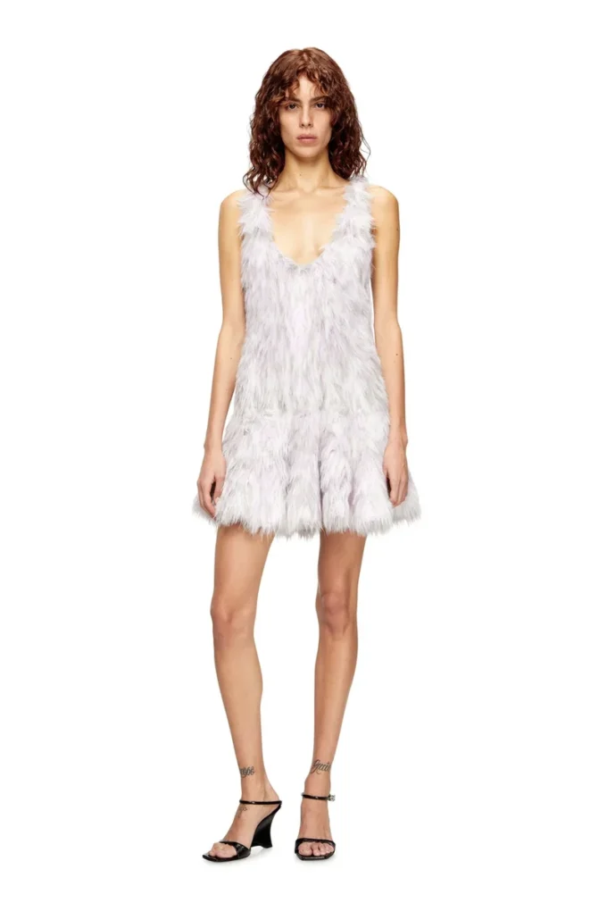 m-astrid Mini dress in fluffy jacquard knit m-astrid Mini dress in fluffy jacquard knit