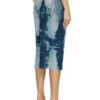 m-begonia Midi skirt in devoré metallic knit m-begonia Midi skirt in devoré metallic knit