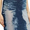 m-begonia Midi skirt in devoré metallic knit m-begonia Midi skirt in devoré metallic knit