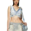 m-bletilla Bra top in destroyed indigo knit m-bletilla Bra top in destroyed indigo knit