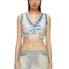 m-bletilla Bra top in destroyed indigo knit m-bletilla Bra top in destroyed indigo knit