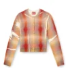 m-chloty Wool cardigan with distorted check print m-chloty Wool cardigan with distorted check print