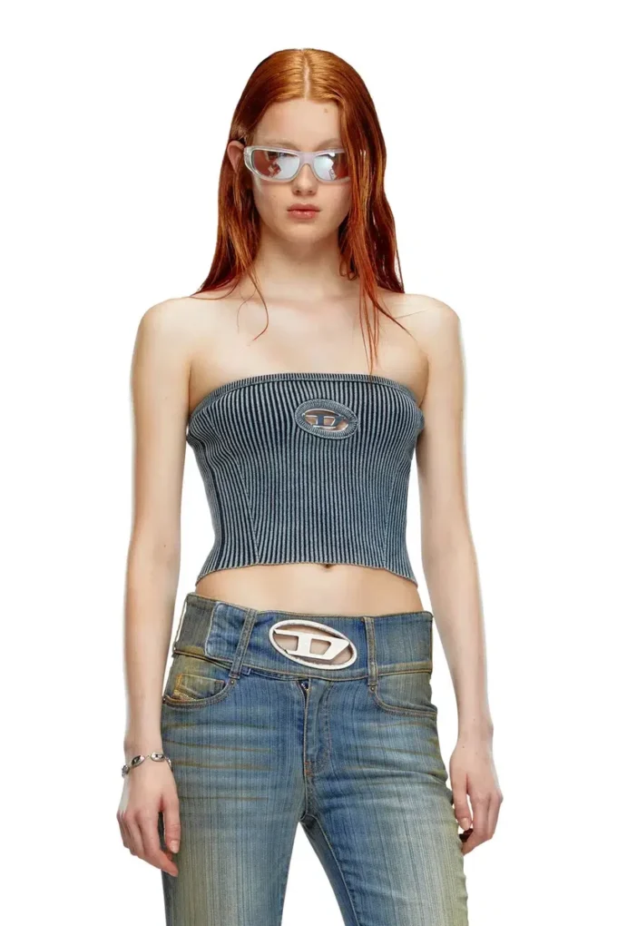 m-clarksvillex-c Rib-knit tube top with Oval D m-clarksvillex-c Rib-knit tube top with Oval D