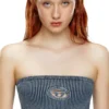 m-clarksvillex-c Rib-knit tube top with Oval D m-clarksvillex-c Rib-knit tube top with Oval D