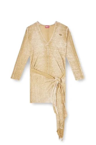m-egaknot Knitted dress with hip tie
