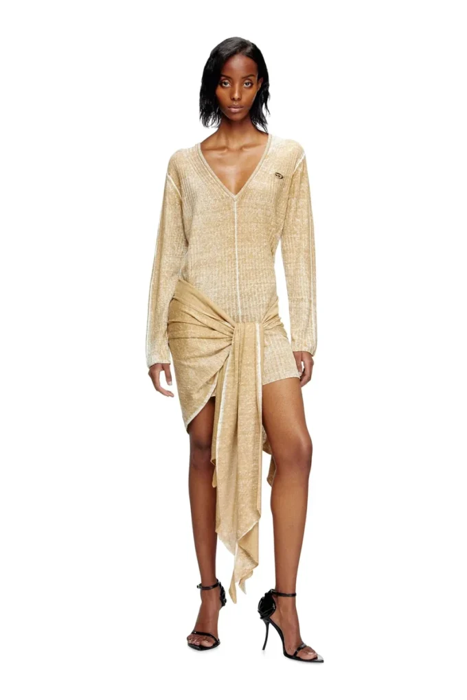 m-egaknot Knitted dress with hip tie m-egaknot Knitted dress with hip tie