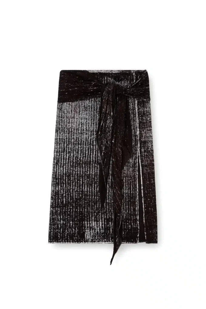 m-eganoid Knitted skirt with hip tie m-eganoid Knitted skirt with hip tie