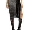 m-eganoid Knitted skirt with hip tie m-eganoid Knitted skirt with hip tie