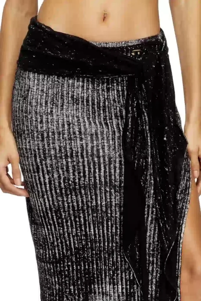 m-eganoid Knitted skirt with hip tie m-eganoid Knitted skirt with hip tie