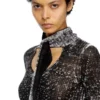 m-elan Keyhole neck-tie jumper in linen m-elan Keyhole neck-tie jumper in linen