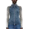 m-estrella Zip-up cardigan with sporty bands m-estrella Zip-up cardigan with sporty bands