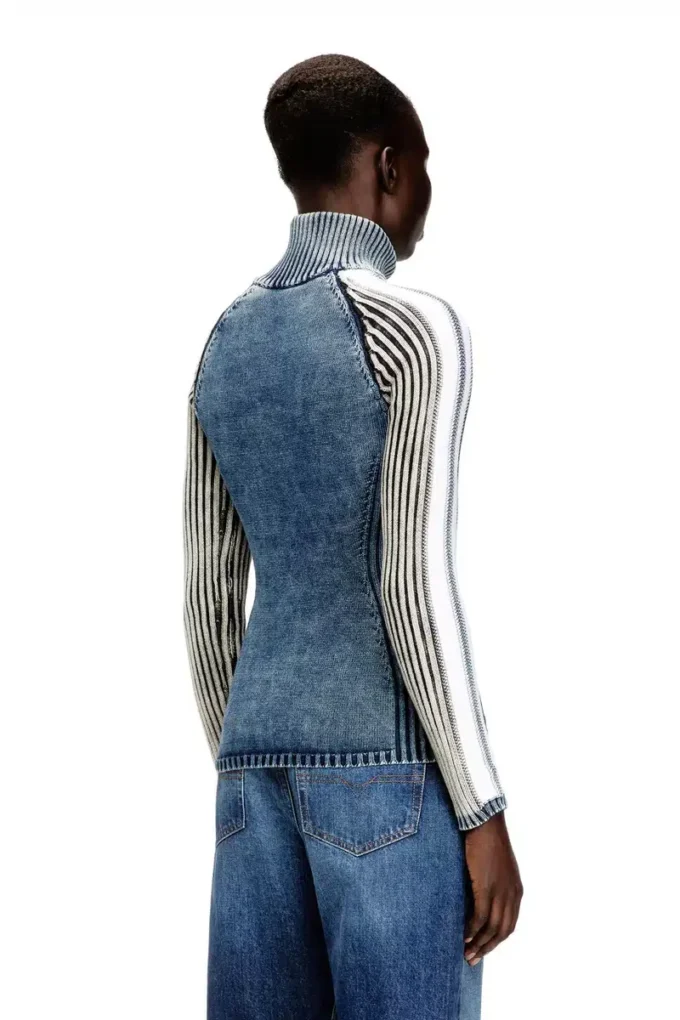 m-estrella Zip-up cardigan with sporty bands m-estrella Zip-up cardigan with sporty bands