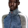 m-estrella Zip-up cardigan with sporty bands m-estrella Zip-up cardigan with sporty bands