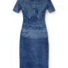 m-fenny-drs Polo midi dress in denim-effect knit m-fenny-drs Polo midi dress in denim-effect knit