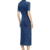 m-fenny-drs Polo midi dress in denim-effect knit m-fenny-drs Polo midi dress in denim-effect knit