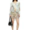 m-fiorina Cropped cardigan with medieval print m-fiorina Cropped cardigan with medieval print