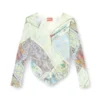 m-fiorina Cropped cardigan with medieval print m-fiorina Cropped cardigan with medieval print