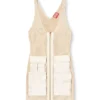 m-gabrielle Rib-knit short dress with cargo pockets m-gabrielle Rib-knit short dress with cargo pockets