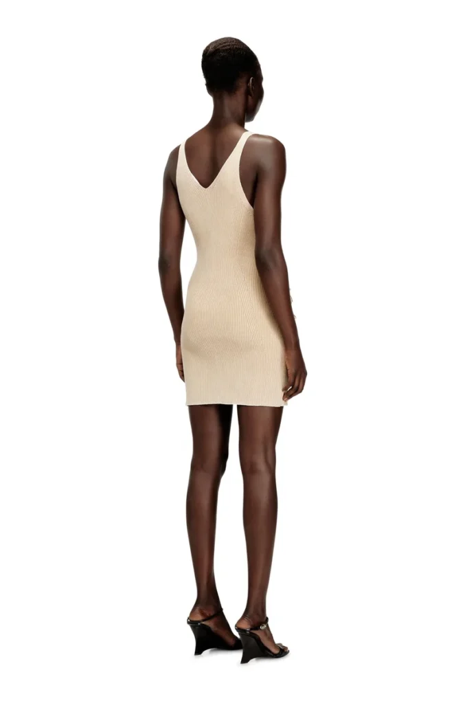m-gabrielle Rib-knit short dress with cargo pockets m-gabrielle Rib-knit short dress with cargo pockets
