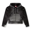 m-hermine Reverse-print hooded cardigan in wool m-hermine Reverse-print hooded cardigan in wool