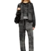 m-honorine Reverse-print knitted wool track pants m-honorine Reverse-print knitted wool track pants