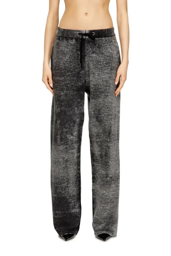 m-honorine Reverse-print knitted wool track pants m-honorine Reverse-print knitted wool track pants