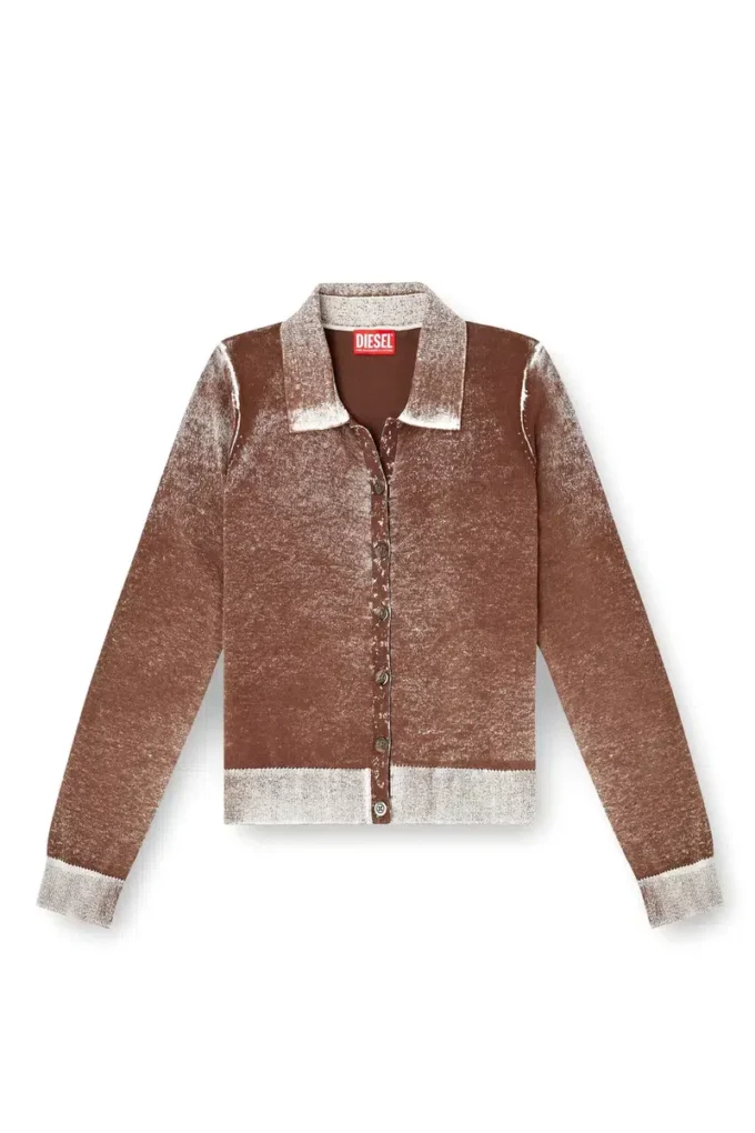 m-loren Cardigan with faded reverse print m-loren Cardigan with faded reverse print