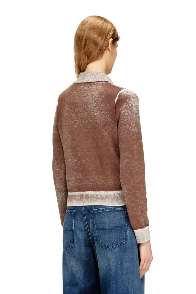 m-loren Cardigan with faded reverse print m-loren Cardigan with faded reverse print