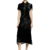 m-lourens Midi polo dress in reverse-printed knit m-lourens Midi polo dress in reverse-printed knit