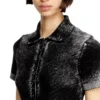 m-lourens Midi polo dress in reverse-printed knit m-lourens Midi polo dress in reverse-printed knit