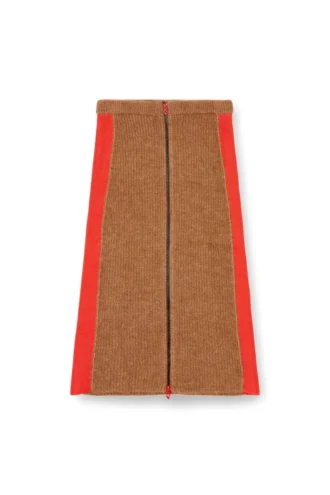 m-lousi Midi skirt in alpaca with front zipper