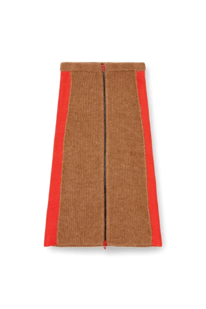 m-lousi Midi skirt in alpaca with front zipper m-lousi Midi skirt in alpaca with front zipper