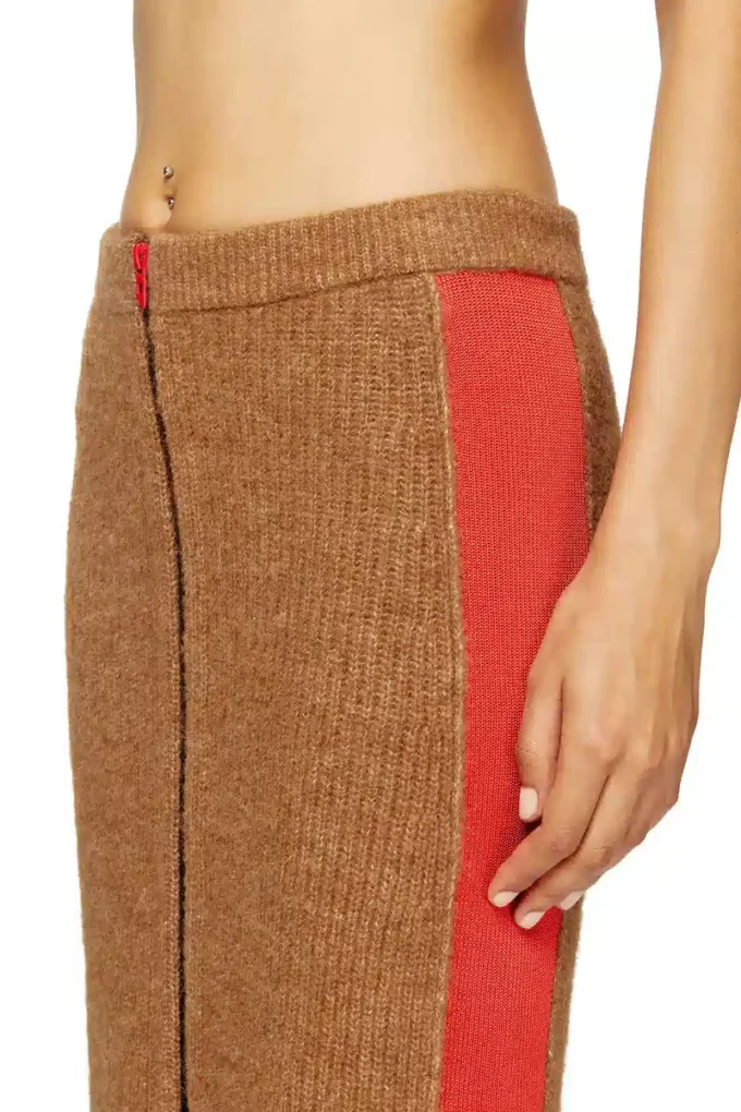 m-lousi Midi skirt in alpaca with front zipper m-lousi Midi skirt in alpaca with front zipper
