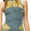m-magias Long dress in devoré metallic knit m-magias Long dress in devoré metallic knit
