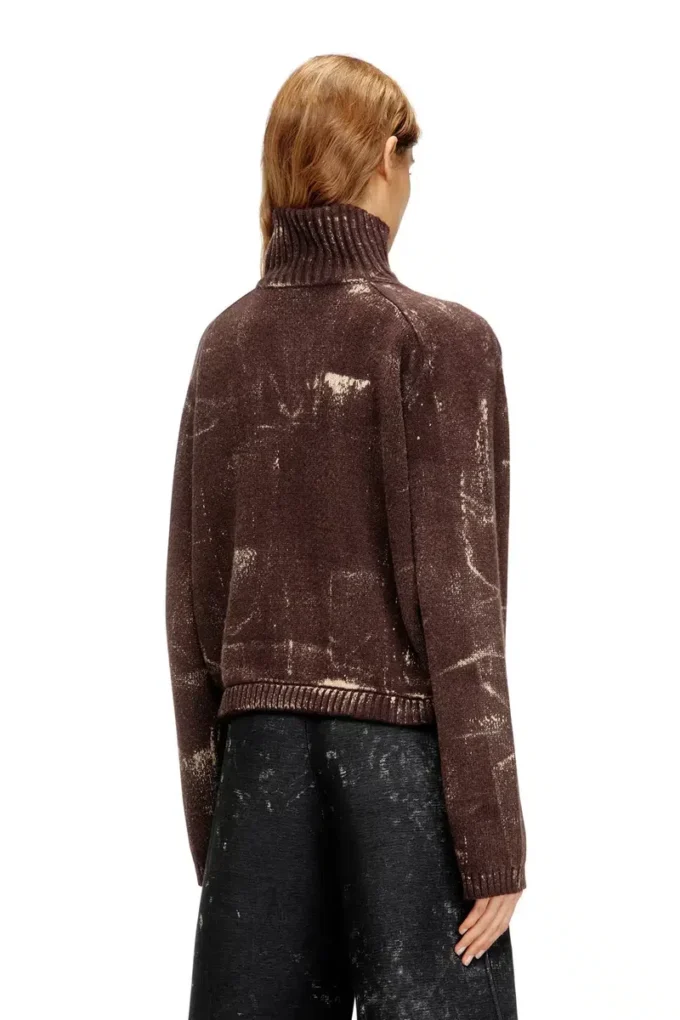 m-marcellette Half-zip jumper with distressed effect m-marcellette Half-zip jumper with distressed effect