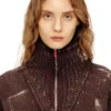 m-marcellette Half-zip jumper with distressed effect m-marcellette Half-zip jumper with distressed effect