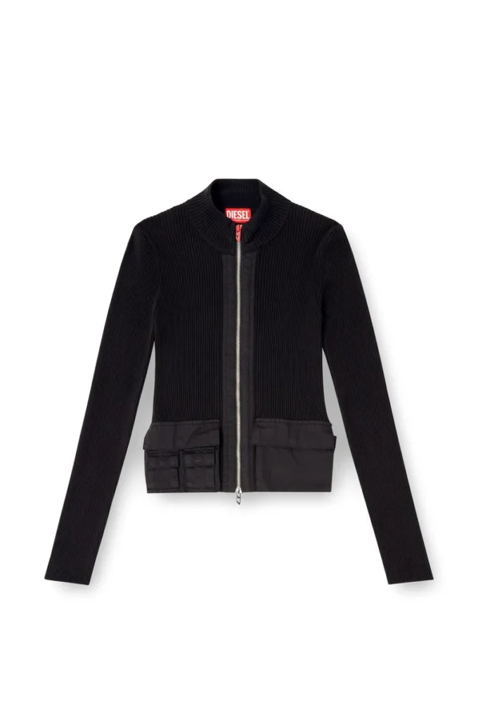 m-melissa Ribbed cardigan with cargo pockets m-melissa Ribbed cardigan with cargo pockets