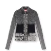 m-melissa Zip-up cardigan with denim cargo pockets m-melissa Zip-up cardigan with denim cargo pockets