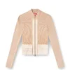 m-melissa Zip-up cardigan with denim cargo pockets m-melissa Zip-up cardigan with denim cargo pockets