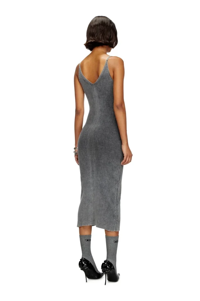 m-melti Knit midi dress with contrast pockets m-melti Knit midi dress with contrast pockets