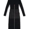 m-melti-ls Ribbed midi dress with cargo pockets