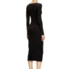 m-melti-ls Ribbed midi dress with cargo pockets