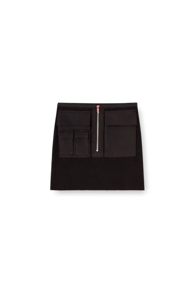 m-meryn-short Ribbed mini skirt with cargo pockets m-meryn-short Ribbed mini skirt with cargo pockets