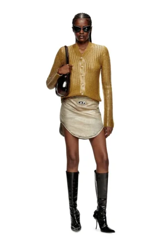 m-millo Ribbed cardigan with shiny effect