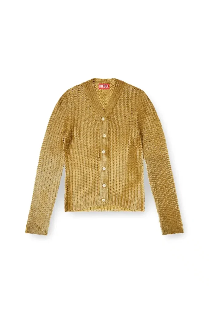 m-millo Ribbed cardigan with shiny effect m-millo Ribbed cardigan with shiny effect