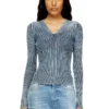 m-milmo Denim-yarn jumper with shiny effect m-milmo Denim-yarn jumper with shiny effect