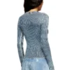 m-milmo Denim-yarn jumper with shiny effect m-milmo Denim-yarn jumper with shiny effect