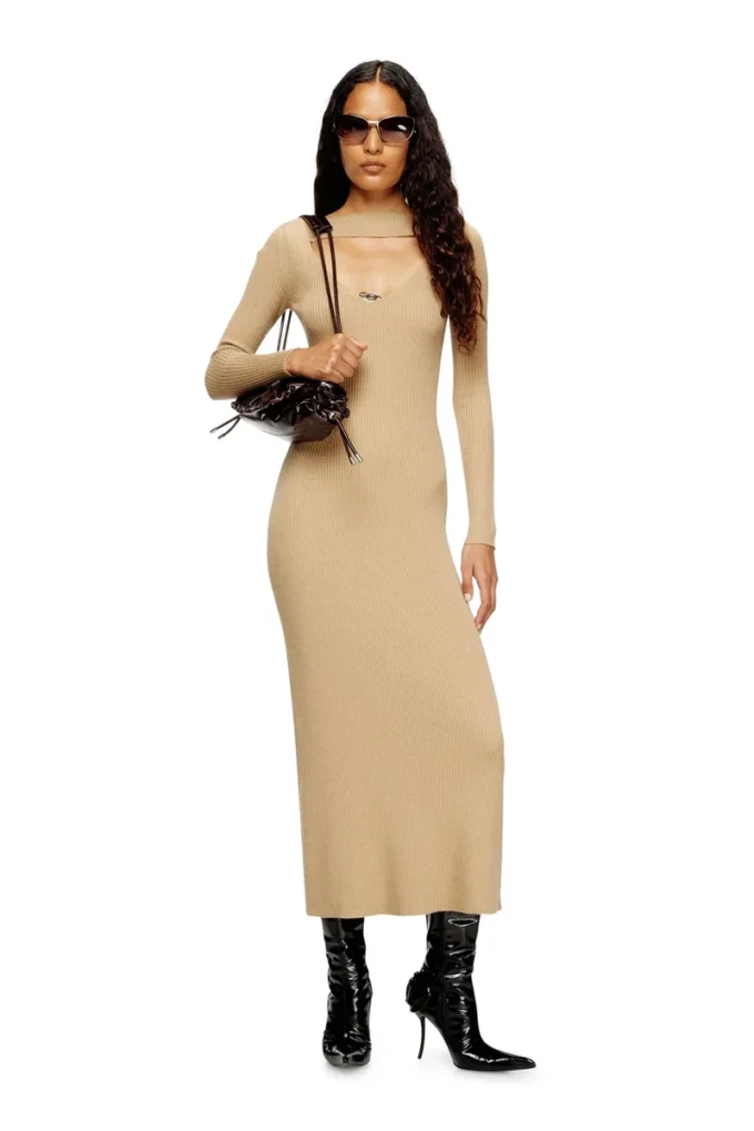 m-oloni Midi wool dress with inlay m-oloni Midi wool dress with inlay